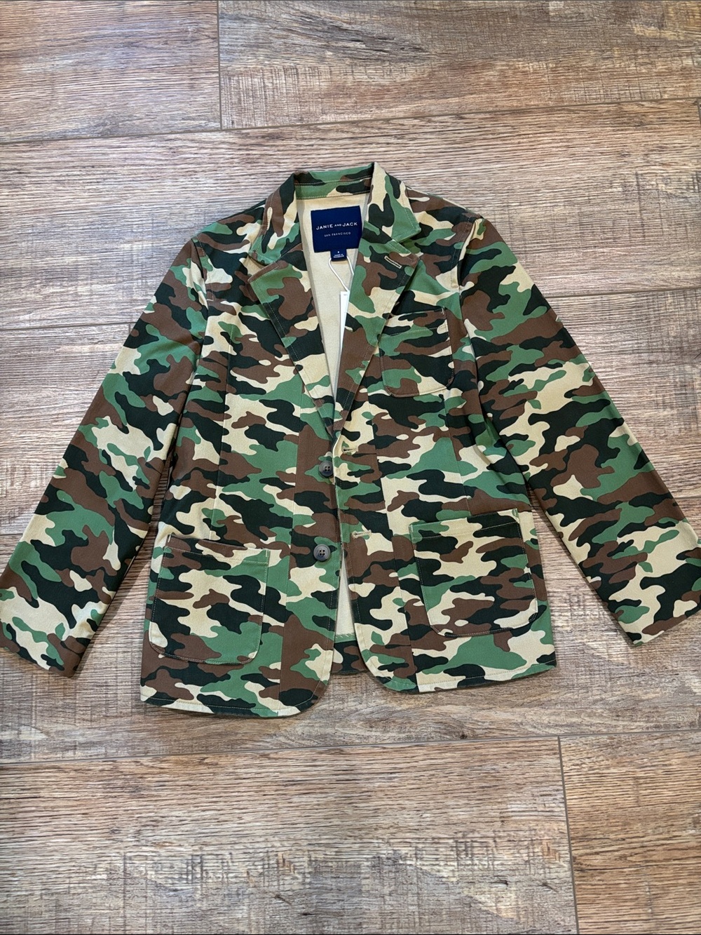 Janie and Jack boys camo blazer, size 8